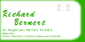 richard bernert business card